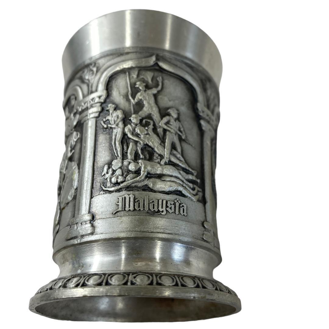 yn21 PEWTER ピューター タンブラー 盃 ゴブレット TUMASEK拍卖