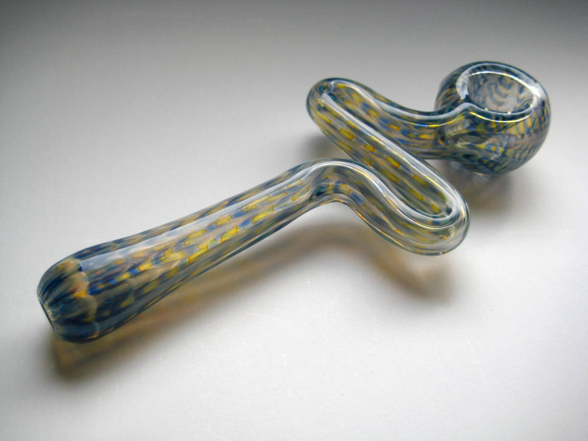 ◆SALE◆パイレックス製ガラスパイプ“ZIGZAG”ボング/ジグザグ耐熱強化ガラパイ◆サイケデリック&カラーチェンジ◆THC420喫煙具HIGH TIMES拍卖