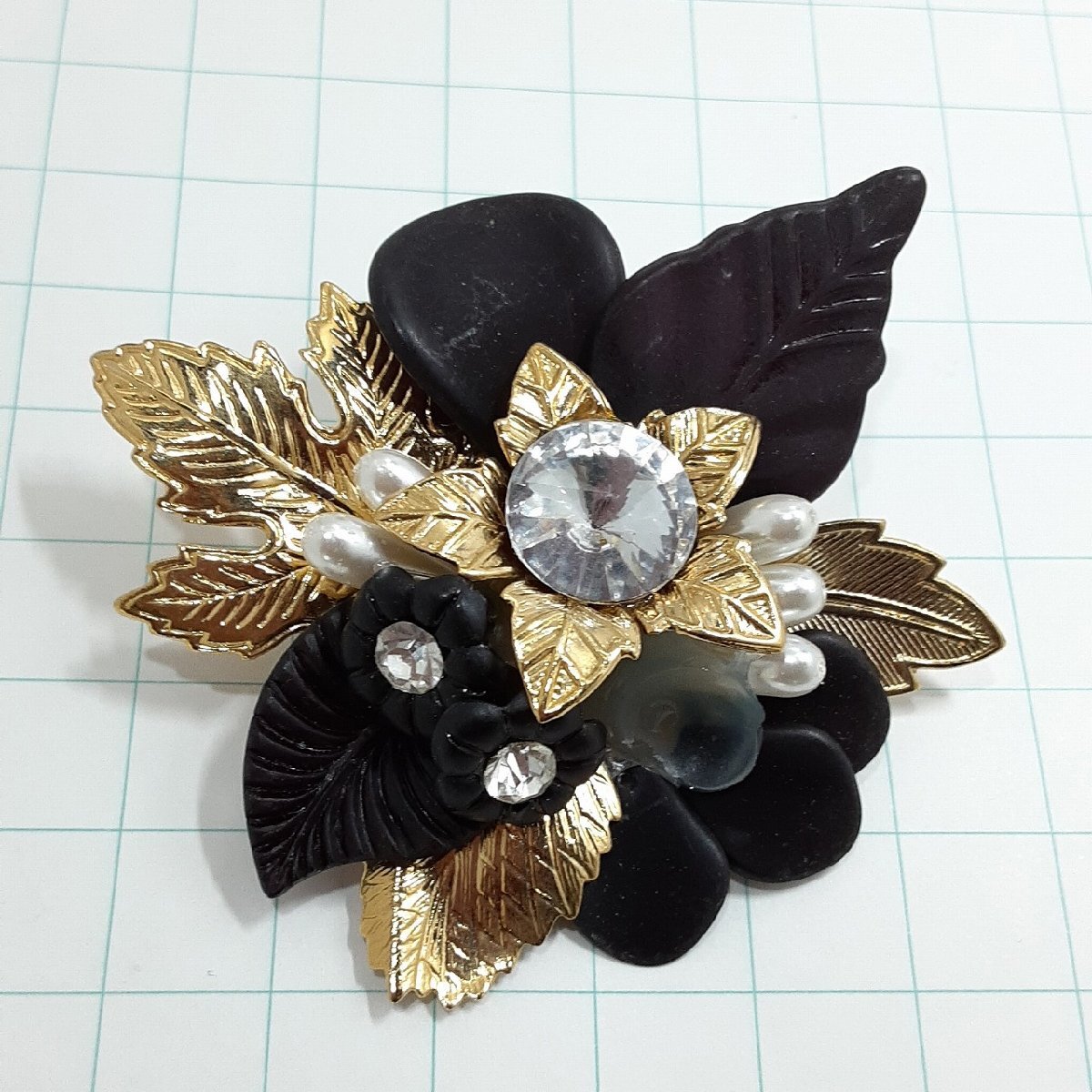 送料無料)ビンテージ☆フラワーデザイン☆アンティーク ブローチ A29450拍卖