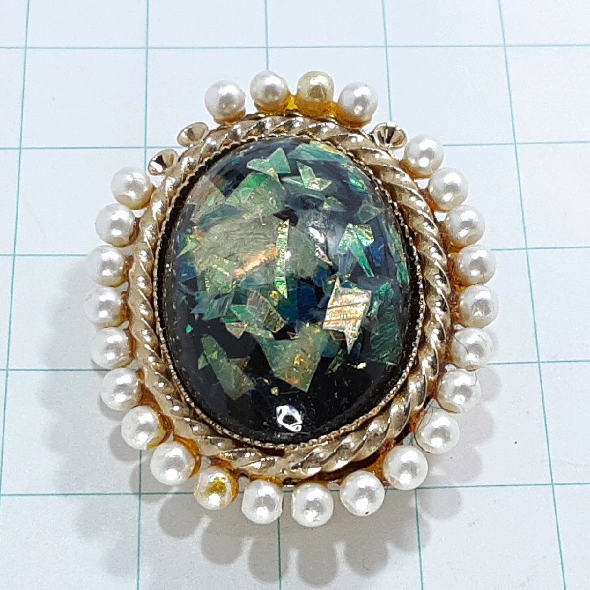 送料無料)ビンテージ☆七宝焼き☆アンティーク ブローチ A29852拍卖