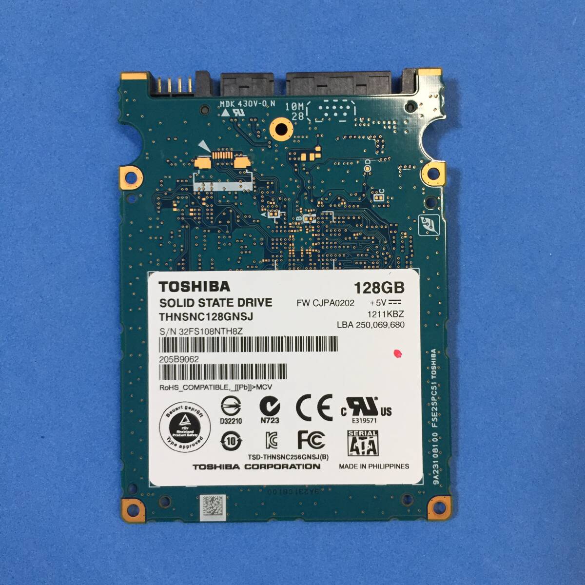 ★13358時間 THNSNC128GNSJ 2.5インチSSD『正常判定』128GB拍卖