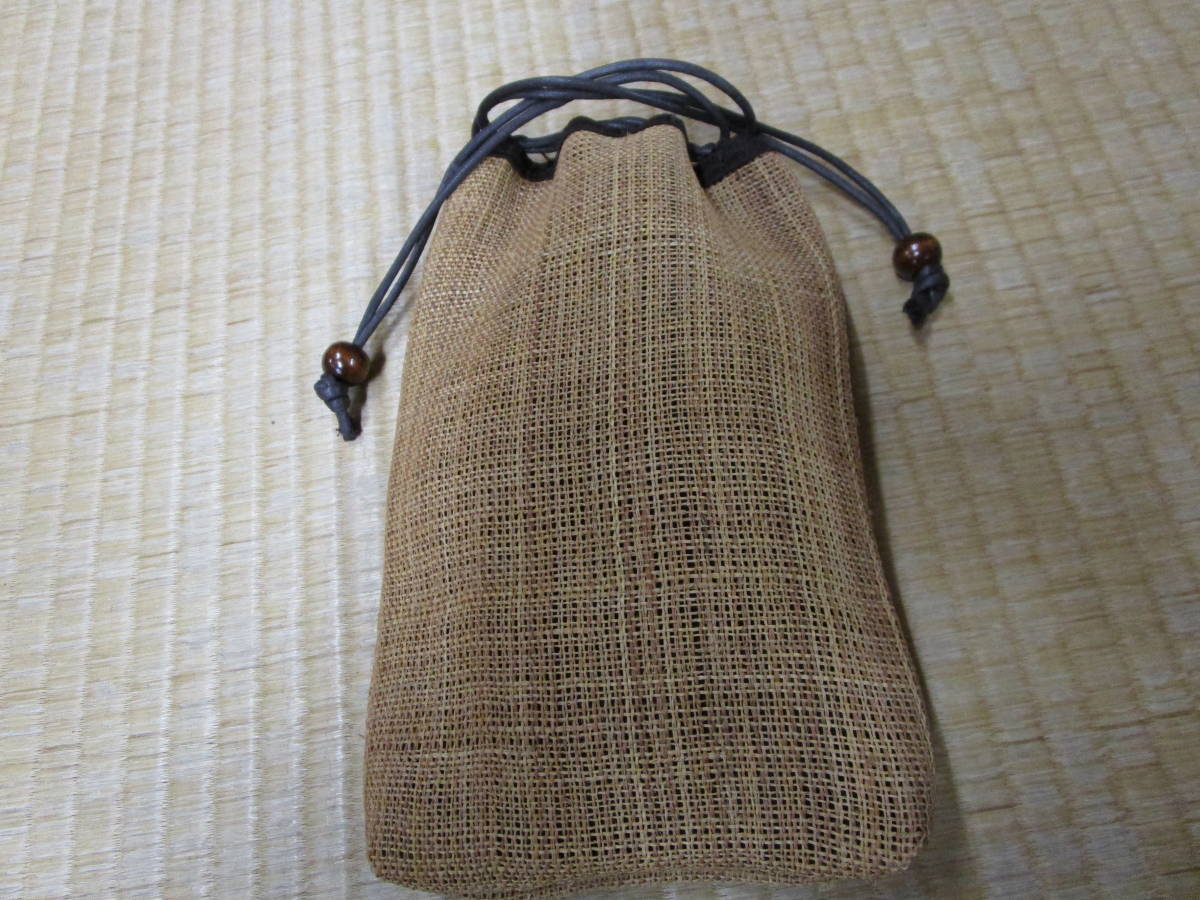 伝統的工芸品 しな布 科布 シナ布 オリジナル商品 科布の利休袋 巾着袋 こだわりのひも通し 日本製 拍卖