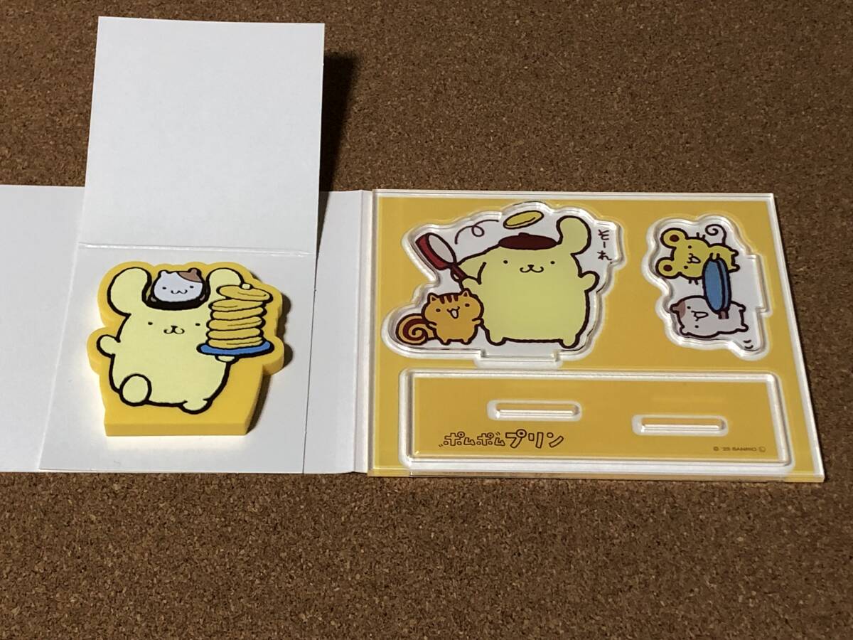 ゆうmini◆ ビッグアクリルスタンド ラバースタンド セット サンリオ ポムポムプリン拍卖