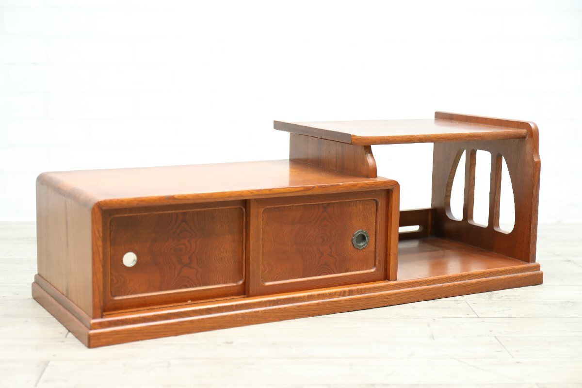 ■【I0420】★置き床★置床★飾り台★床の間★小物箪笥★花台★収納棚★小物収納★茶棚★茶タンス★インテリア家具★拍卖