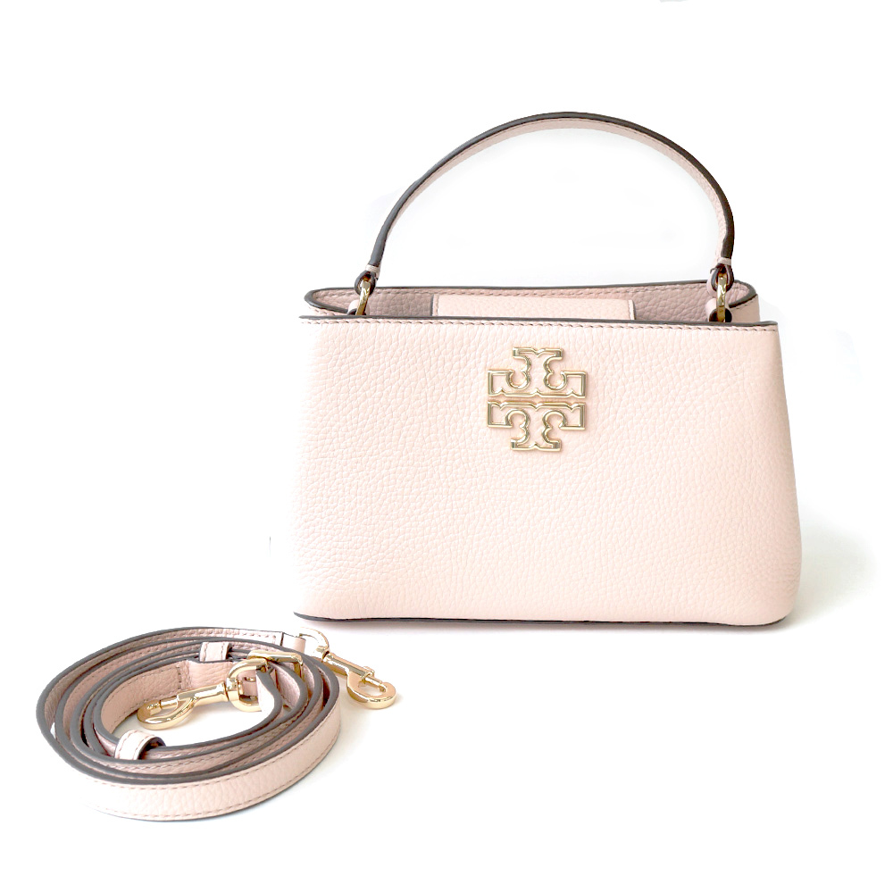 【栄】トリーバーチ レザー ブリテン マイクロ サッチェル ショルダーバッグ ピンク GD金具 ストラップ 保存袋 その他拍卖