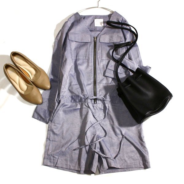 美品 アーバンリサーチ SENSE OF PLACE 可愛い コットン オールインワン F 春 夏 25A05拍卖