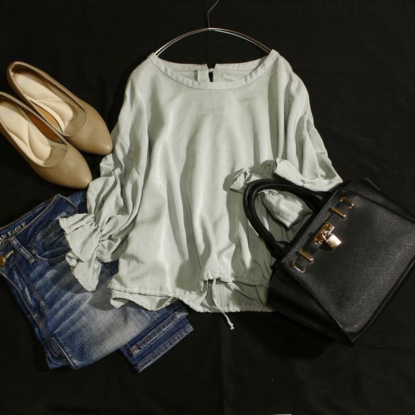 美品 アーバンリサーチ KBF ケービーエフ ゆったり可愛い袖ギャザー カットソー ONE 春 夏 25E05拍卖