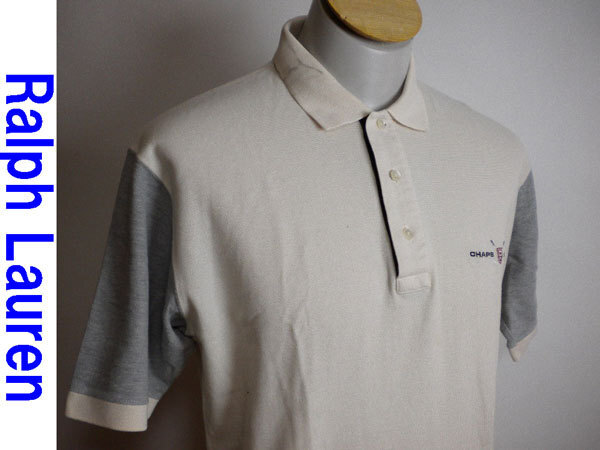 美品 ◆ ラルフローレン 半袖ポロシャツ ベージュ M ◆ g015拍卖
