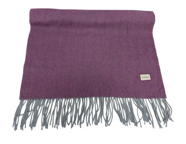 フルラ マフラー ストール パープル系 紫ミックスカラー 紫 水色 レディース FURLA 【中古】拍卖
