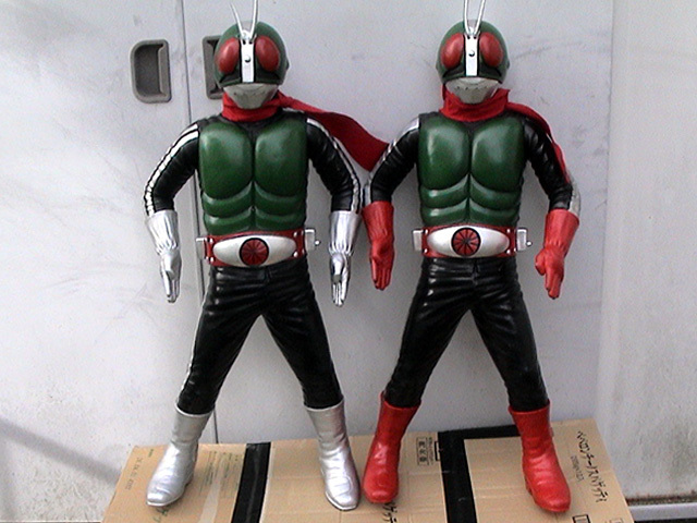 海外製(ABC-TOY) 店頭ディスプレィサイズ 80cm 巨大ソフビフィギュア 仮面ライダー新1号&2号 2体セット<新品/未使用品/美品>拍卖