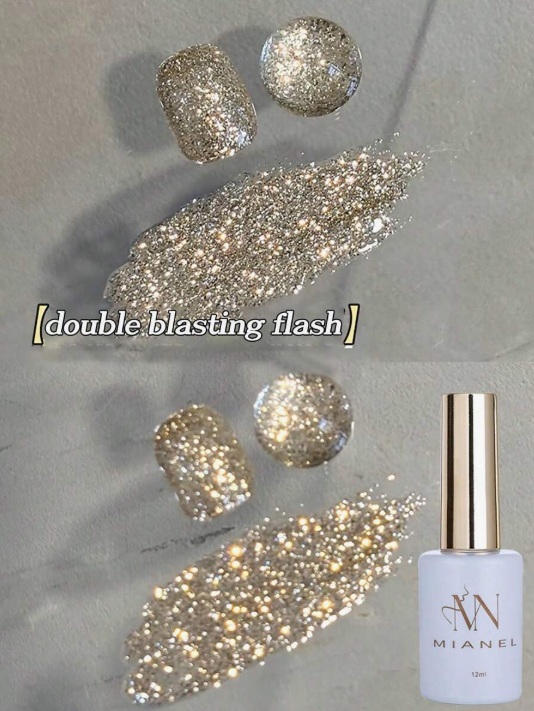 MIANEL 2025年新作 雲ダイヤモンドジェルネイルポリッシュ カラフル ネイルポリッシュ 春夏ネイル 12ml ゴールド Gold拍卖