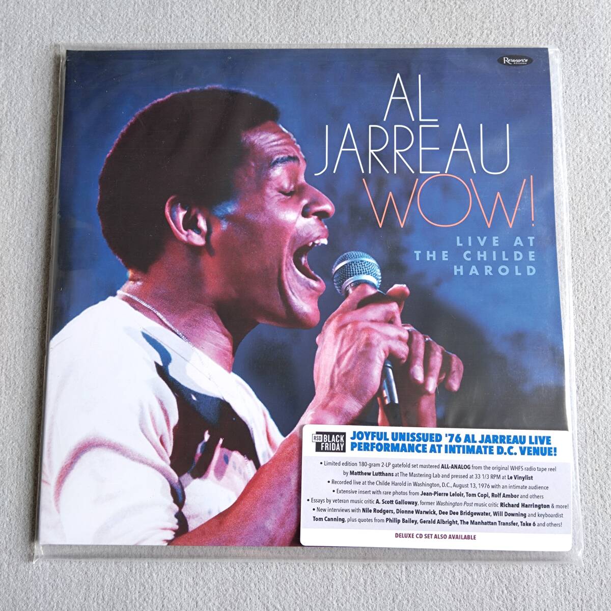 【新品未開封】 Al Jarreau / Wow! Live In Performance At The Childe Harold 180g重量盤 アナログレコード 2LP アル・ジャロウ 限定盤 拍卖