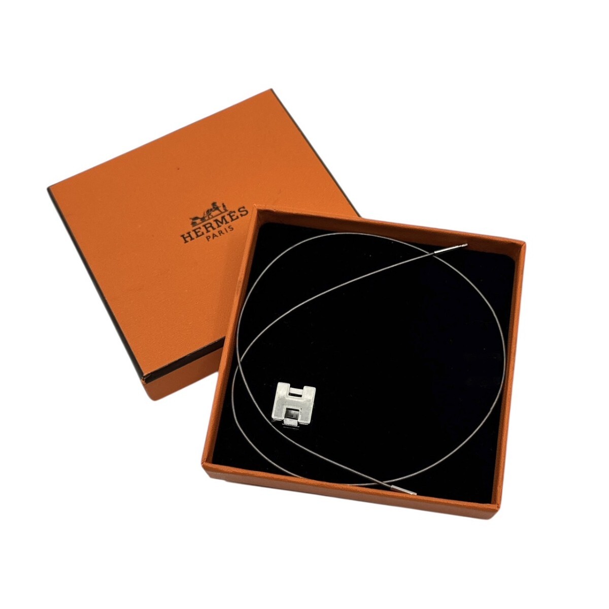 エルメス キューブ H ネックレス シルバー 25E13拍卖