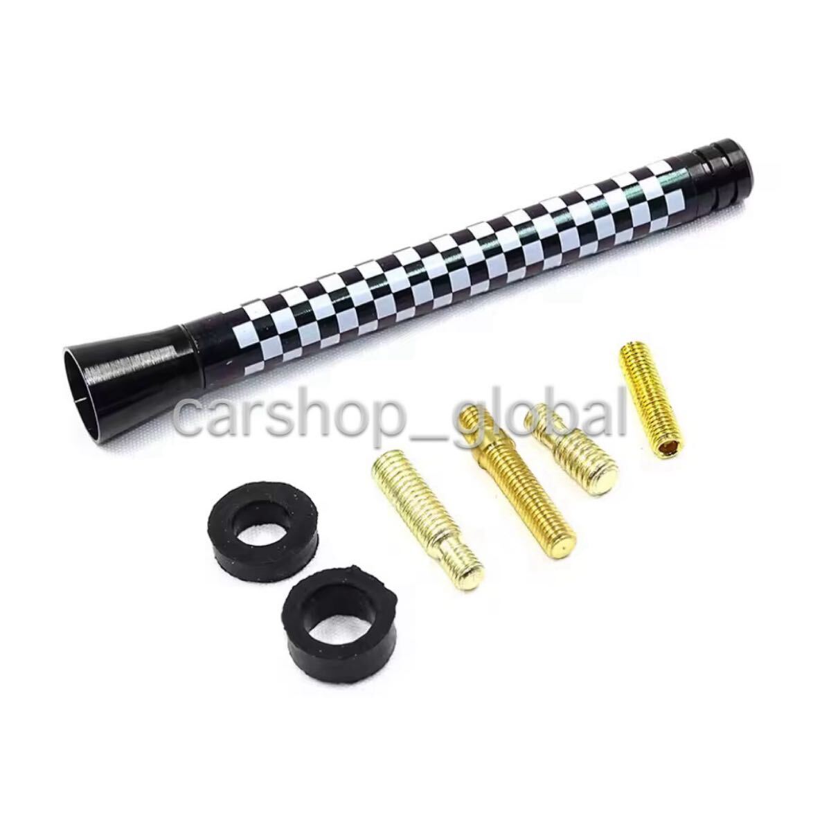 BMW MINI ミニ チェッカー アンテナ レッド×ブルー F54/55/56/57/60 R55/56/57/58/59/60/61 R50/52/53等 ワン/クーパー/D/S/SD等拍卖