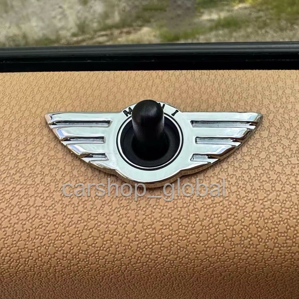 BMW MINI ミニ ロゴ ドアロックピン リング カバー フレーム シルバー R55/56/57/58/59/60/61 R50/52/53等拍卖