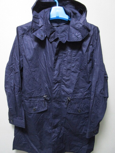 GU モッズコート・紺/ネイビー・L(ジーユーコットンフードコートカジュアルコートスプリングコートユニクロ)拍卖