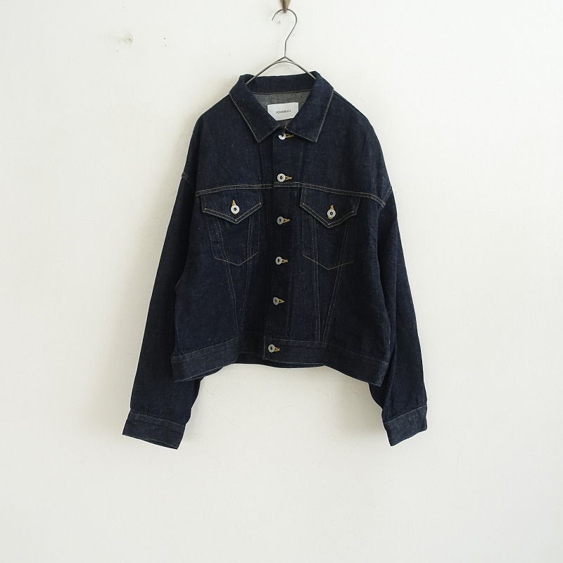 ジョンブル Johnbull *コットンリネンデニムジャケット*M綿麻インディゴアウターGジャンブルゾン(jk1-2504-508)【32E52】拍卖