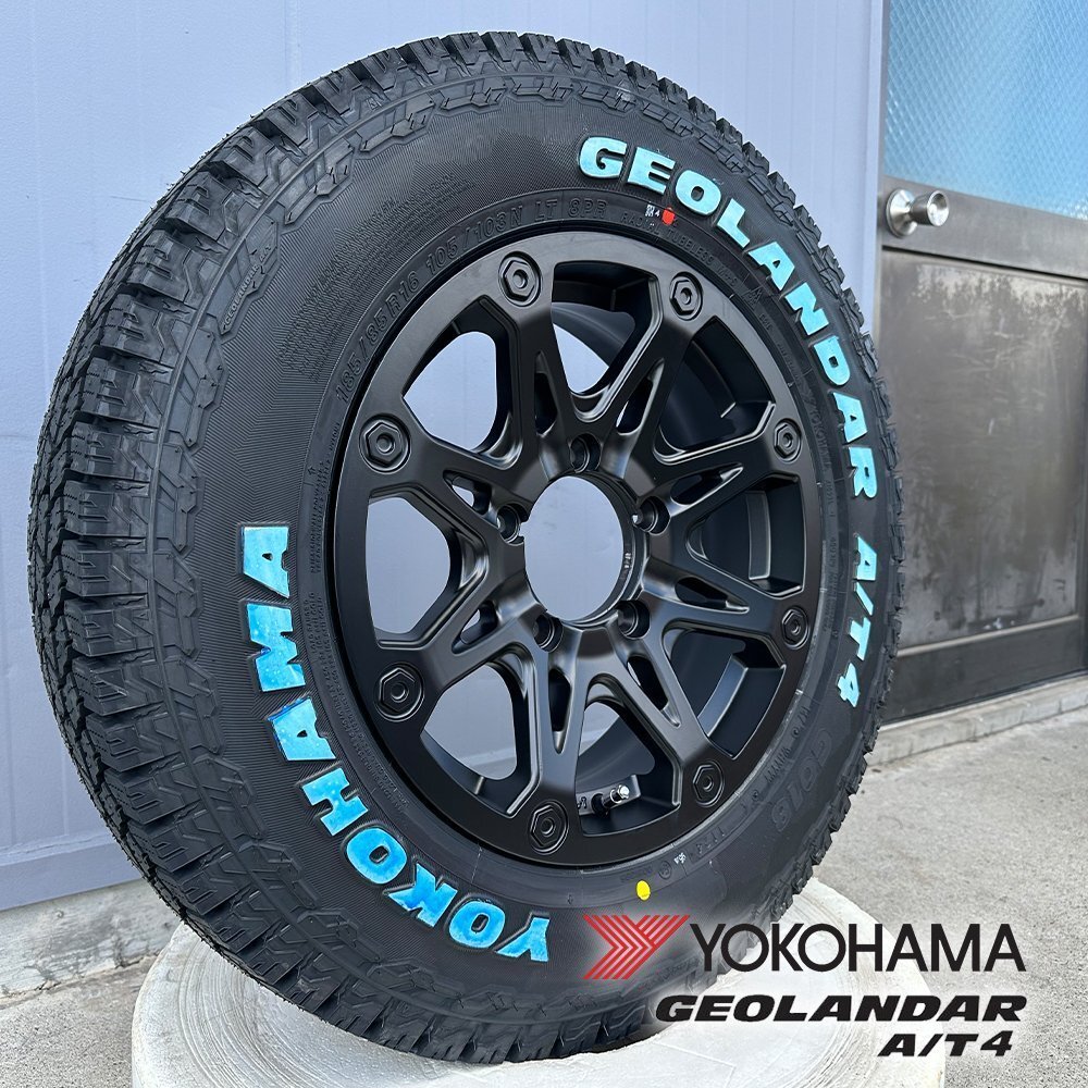 ジムニー JB23 JB64 JA22 JA12 JA11 ヨコハマ ジオランダーAT4 G018 185/85R16 ホワイトレター 4本セット Jimny ジムニー専用 ホイール拍卖