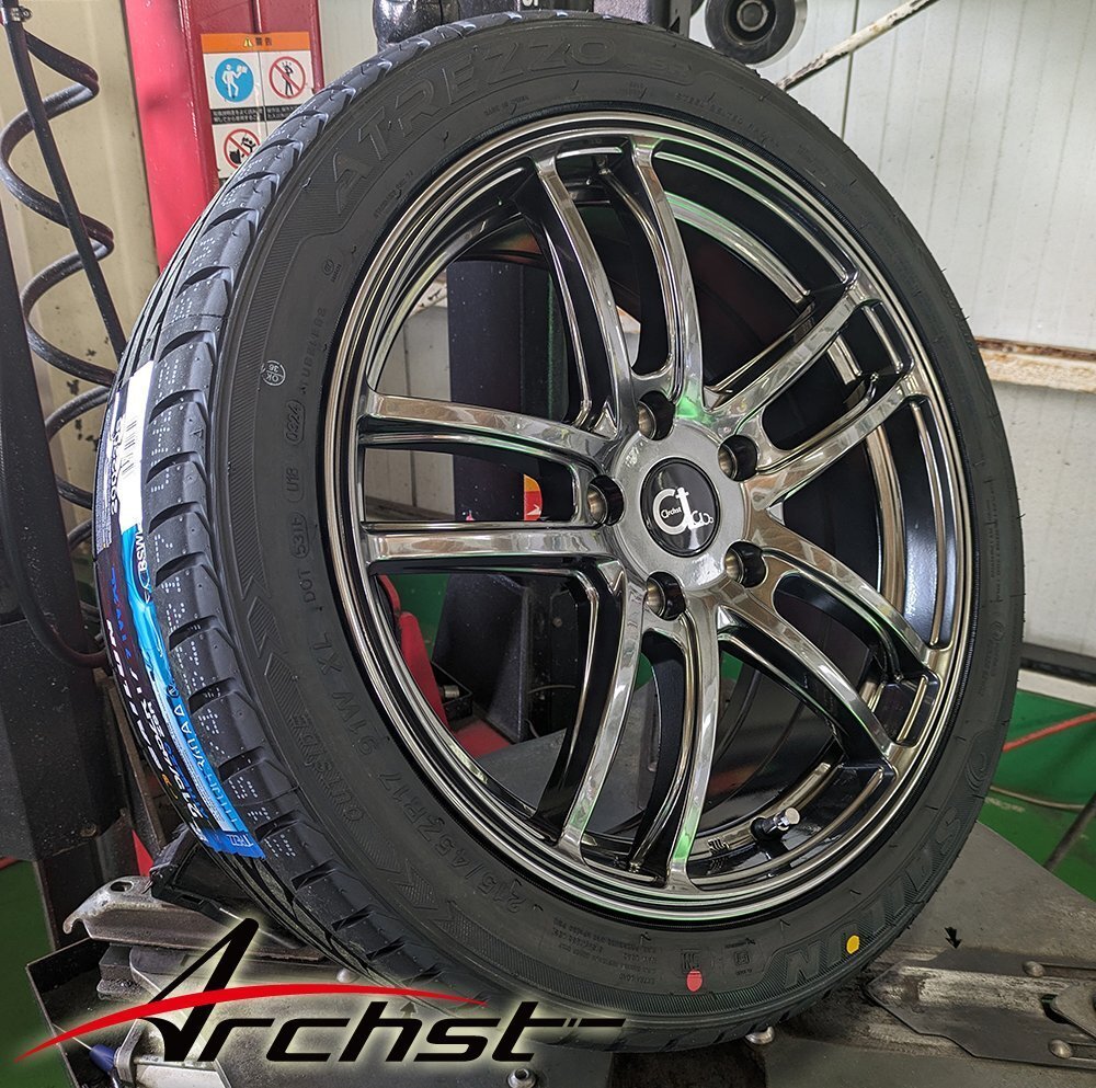 プリウス 30系 50系 ウィッシュ 17インチ 当社特選タイヤ 215/45R17 タイヤホイール 4本セット 1台分拍卖