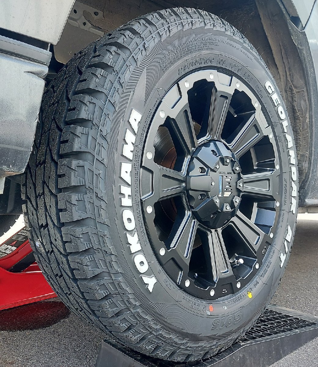 LEXXEL DeathRock デスロック ハイエース200系 レジアスエース 車検対応 16インチ ヨコハマ ジオランダー AT 215/65R16 C ホワイトレター拍卖