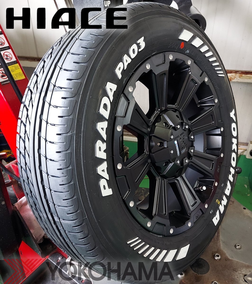 LEXXEL DeathRock デスロック!!200系ハイエース YOKOHAMA ヨコハマ PARADA パラダ 215/65R16 16インチ 新品タイヤホイールセット拍卖