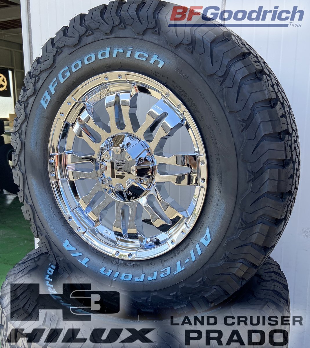 クロームメッキ Balano Jeep ラングラー JK JL 17インチ BF グッドリッチ KO2 285/70R17 265/70R17 265/65R17拍卖