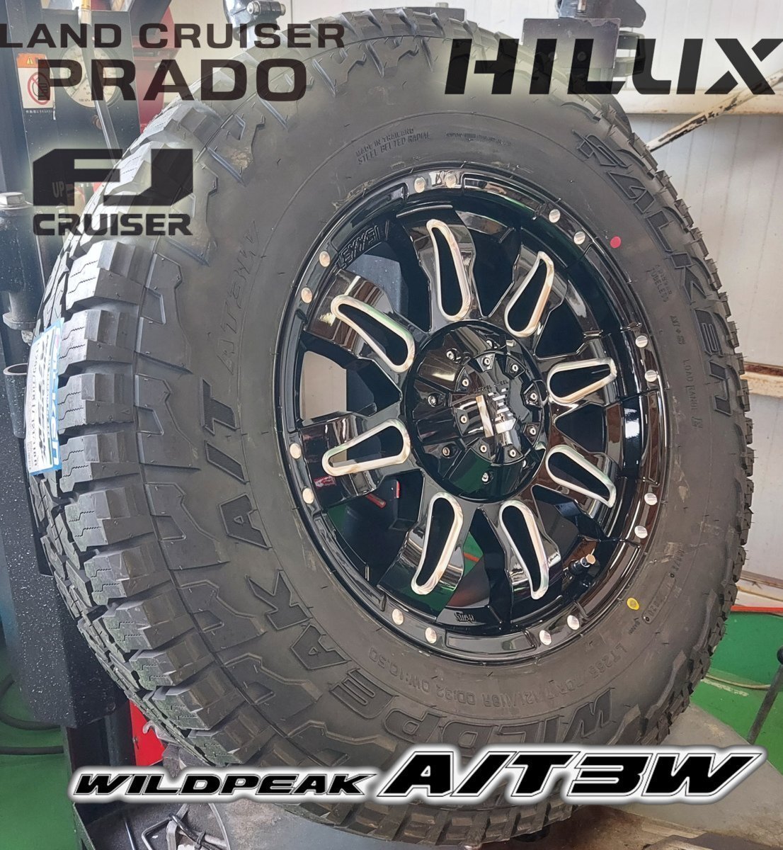 LEXXEL Balano サーフ FJクルーザー プラド ハイラックス 17インチ ファルケン WILDEPEAK A/T3W 265/65R17 265/70R17拍卖