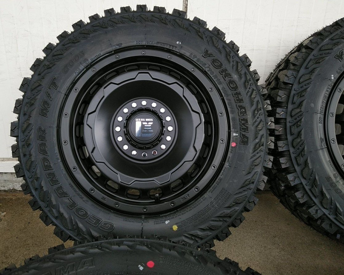 デリカ D5 エクストレイル RAV4 タイヤホイール ヨコハマ ジオランダー MT G003 225/75R16 マッドタイヤ 16インチ SwaGGer拍卖