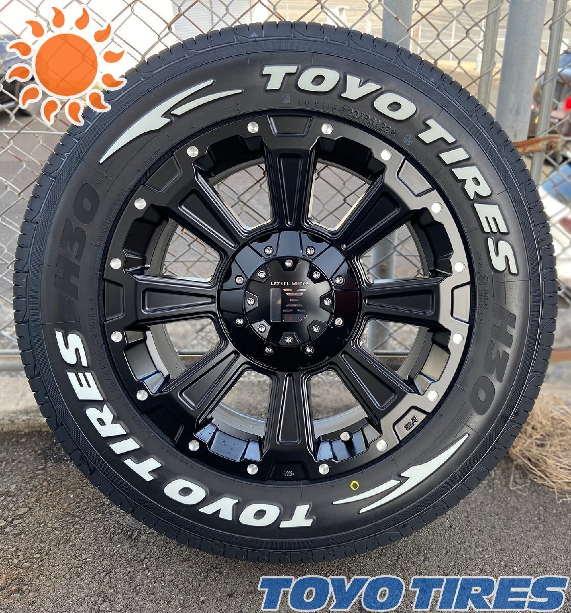 夏タイヤセット ハイエース(200系)16インチ 4本組 新品 タイヤホイール トーヨー H30 215/65R16 ホワイトレター DeathRock拍卖
