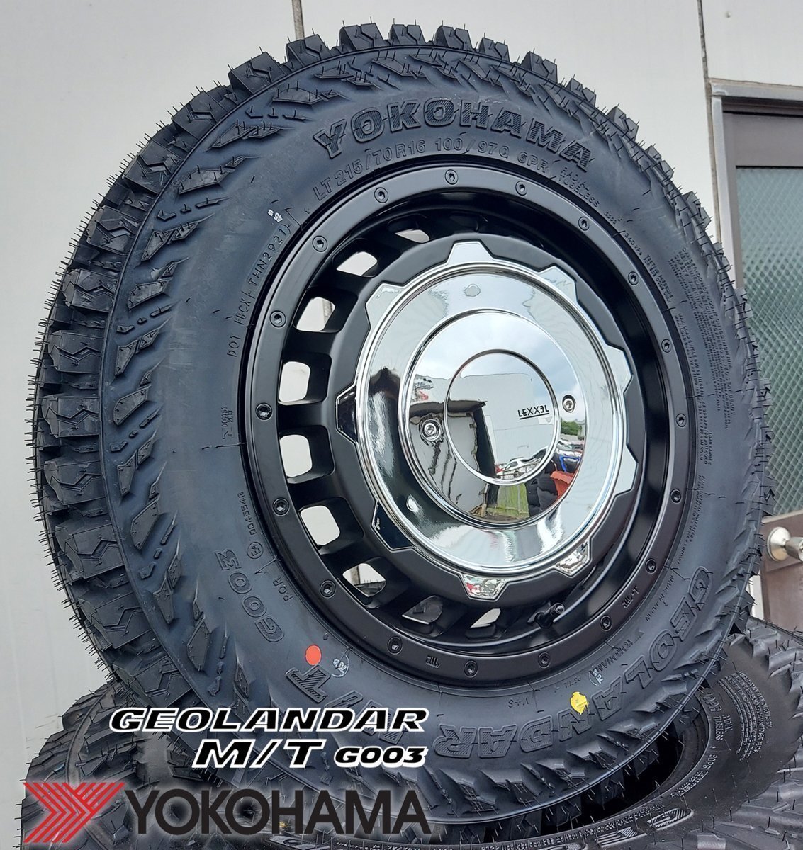 ジムニー シエラ LEXXEL SwaGGer Old style ヨコハマ ジオランダー MT G003 215/70R16 タイヤホイールセット 16インチ マッドタイヤ拍卖