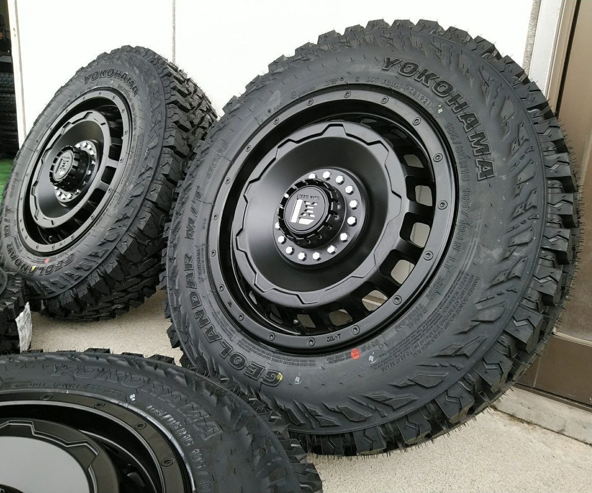 ジムニー JB64 JB23 タイヤホイール ヨコハマ ジオランダー MT G003 185/85R16 新品4本セット 16インチ LEXXEL SwaGGer拍卖