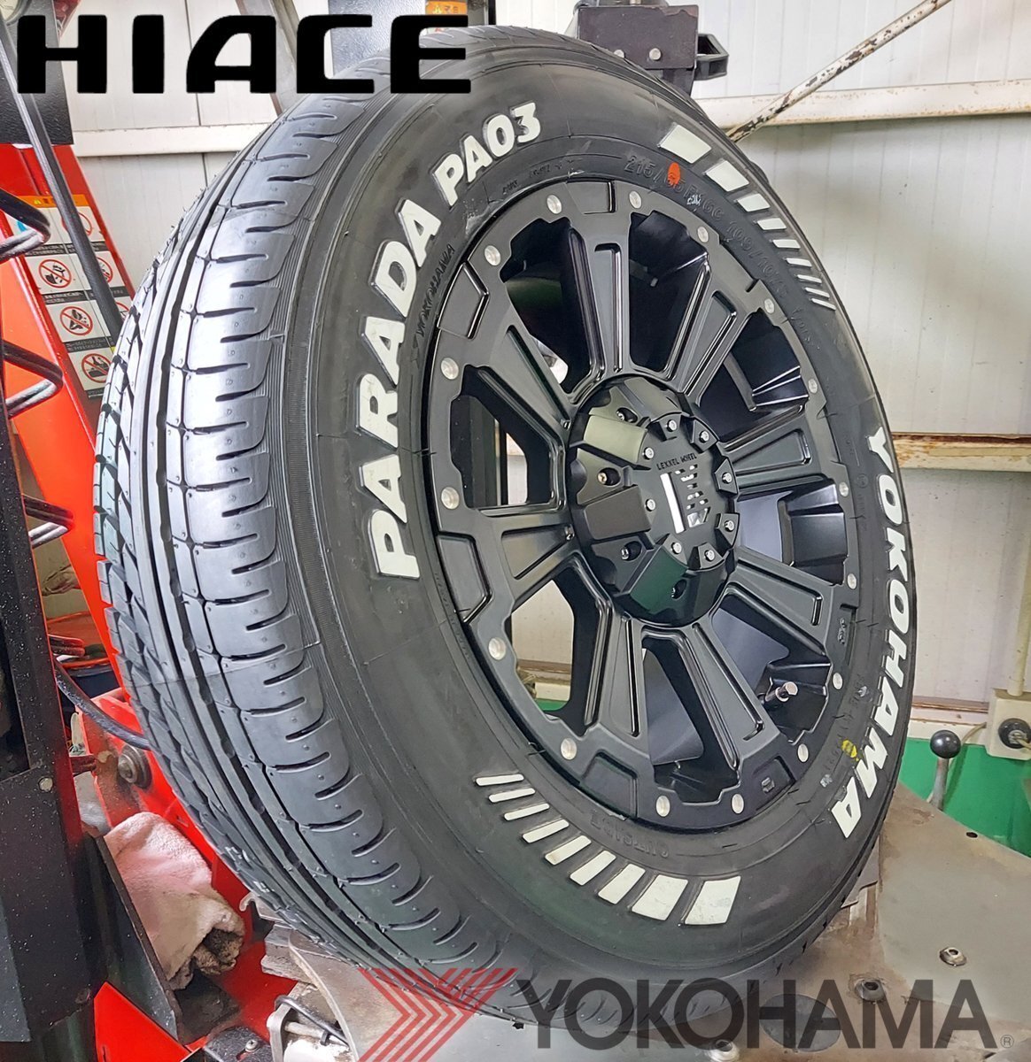 LEXXEL DeathRock デスロック!!200系ハイエース YOKOHAMA ヨコハマ PARADA パラダ 215/65R16 16インチ 新品タイヤホイールセット拍卖
