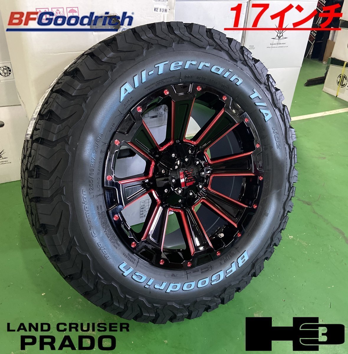 BF グッドリッチ オールテレーン KO2 265/65R17 265/70R17 285/70R17 プラド ハイラックスサーフ FJ タイヤホイール 17インチ DeathRock拍卖