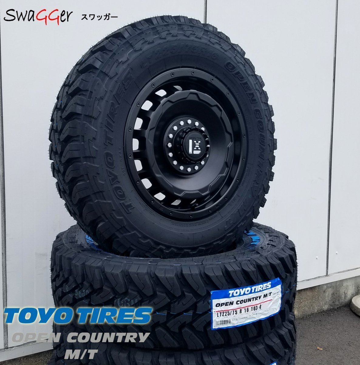 RAV4 CX5 エスクード デリカD5 エクストレイル LEXXEL SwaGGer トーヨーオープンカントリーMT 225/75R16 タイヤホイール 16インチ拍卖