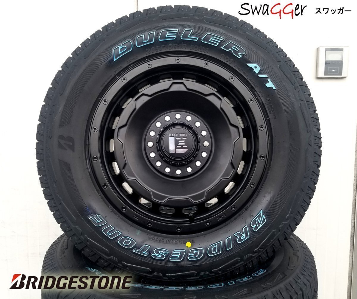 ジムニー シエラ JB64W LEXXEL SwaGGer ブリヂストン デューラー AT001 225/70R16 タイヤホイールセット 16インチ拍卖