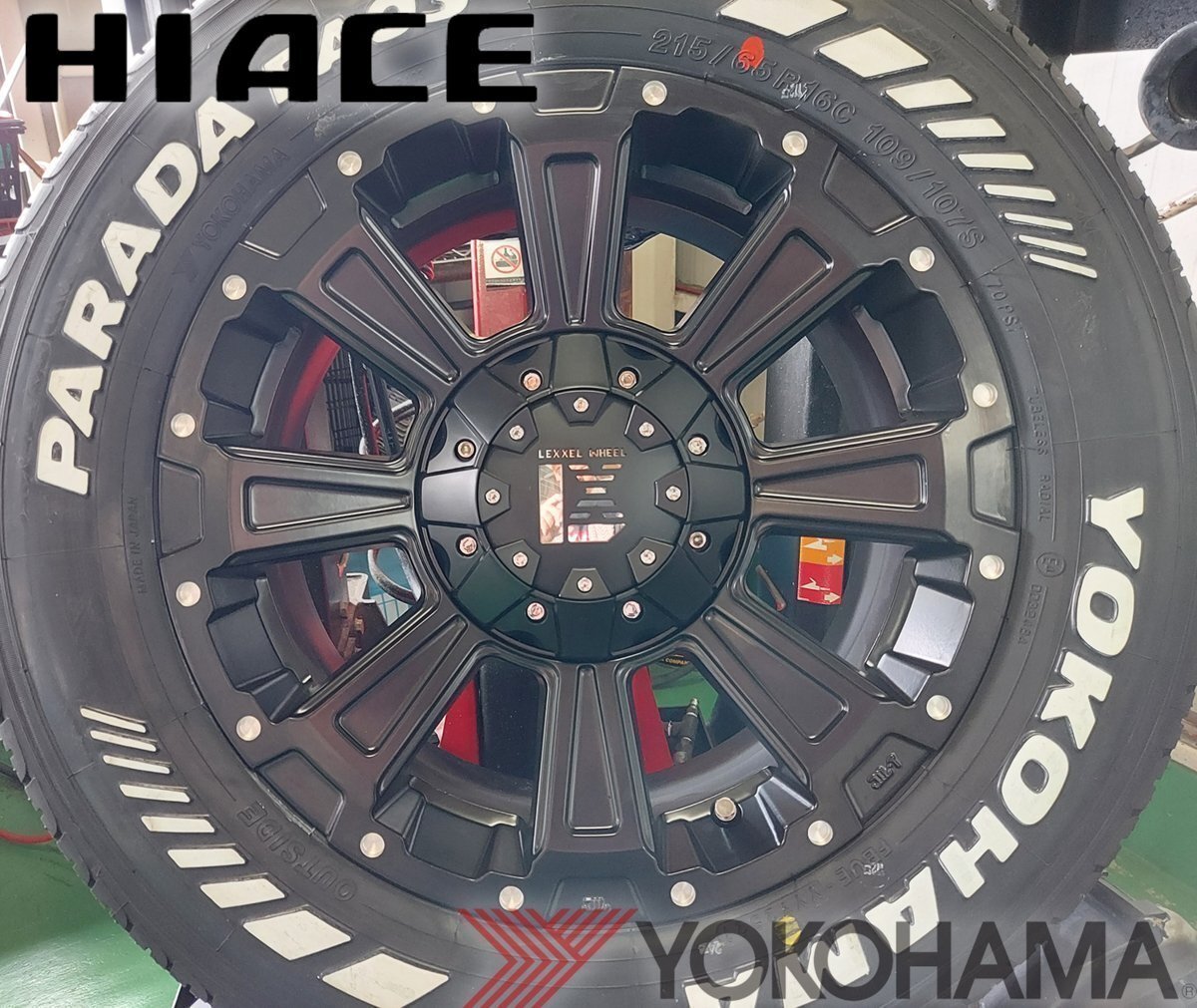 LEXXEL DeathRock デスロック!!200系ハイエース YOKOHAMA ヨコハマ PARADA パラダ 215/65R16 16インチ 新品タイヤホイールセット拍卖