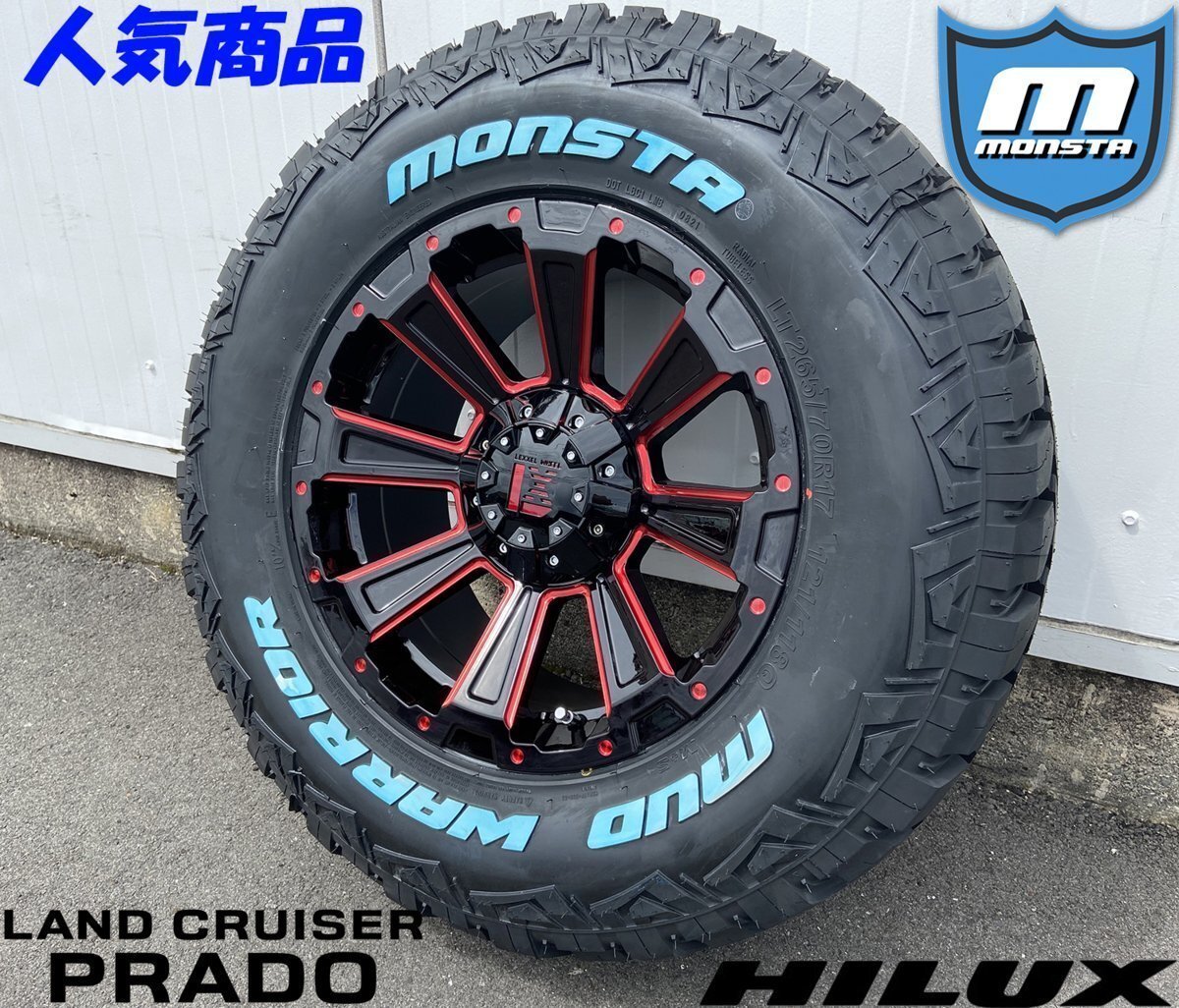 新色 LEXXEL【DeathRock】サーフ プラド ハイラックス H3 FJ 17インチ MONSTA MUDWARRIOR 265/65R17 265/70R17 ホワイトレター拍卖