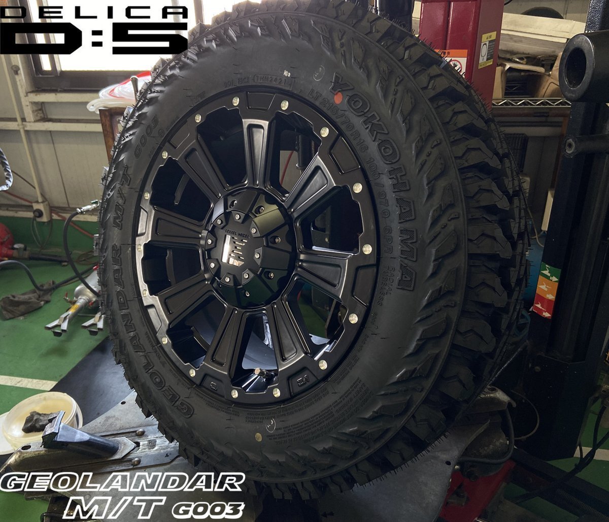 デリカD5 X-TRAIL LEXXEL DeathRock ヨコハマ ジオランダー MT G003 215/70R16 タイヤホイール16インチ 新品4本セット拍卖