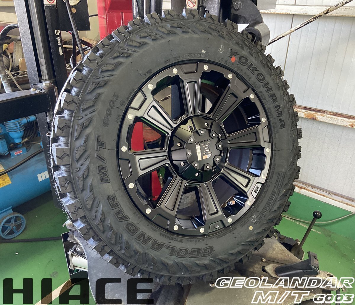 ハイエース レジアスエース LEXXEL DeathRock ヨコハマ ジオランダー MT G003 215/70R16 タイヤホイール16インチ 新品4本セット拍卖