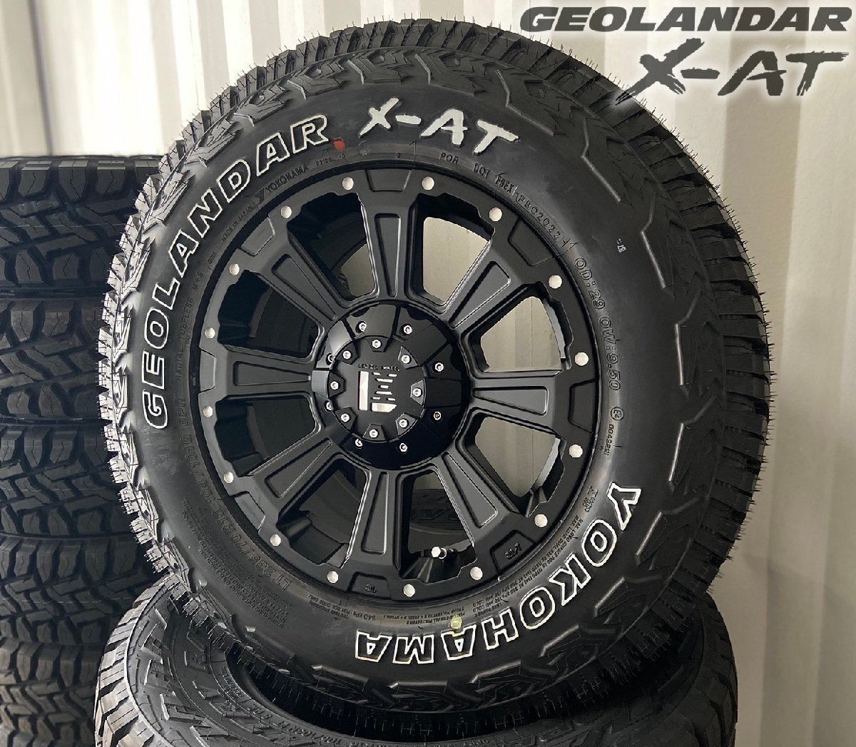 DeathRock ヨコハマ ジオランダーX-AT 235/70R16 タイヤホイールセット RAV4 デリカD5 エクストレイル アウトランダー CX5 ホワイトレター拍卖