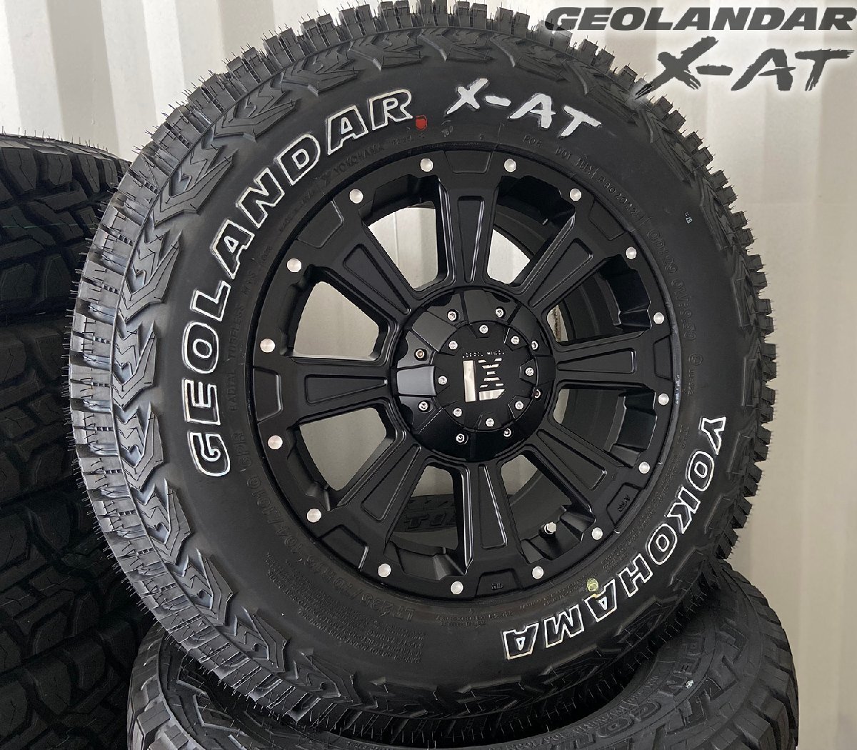 デリカD5 純正車高OK タイヤホイール 16インチ ヨコハマ ジオランダー X-AT 235/70R16 ホワイトレター 白文字タイヤ DeathRock拍卖