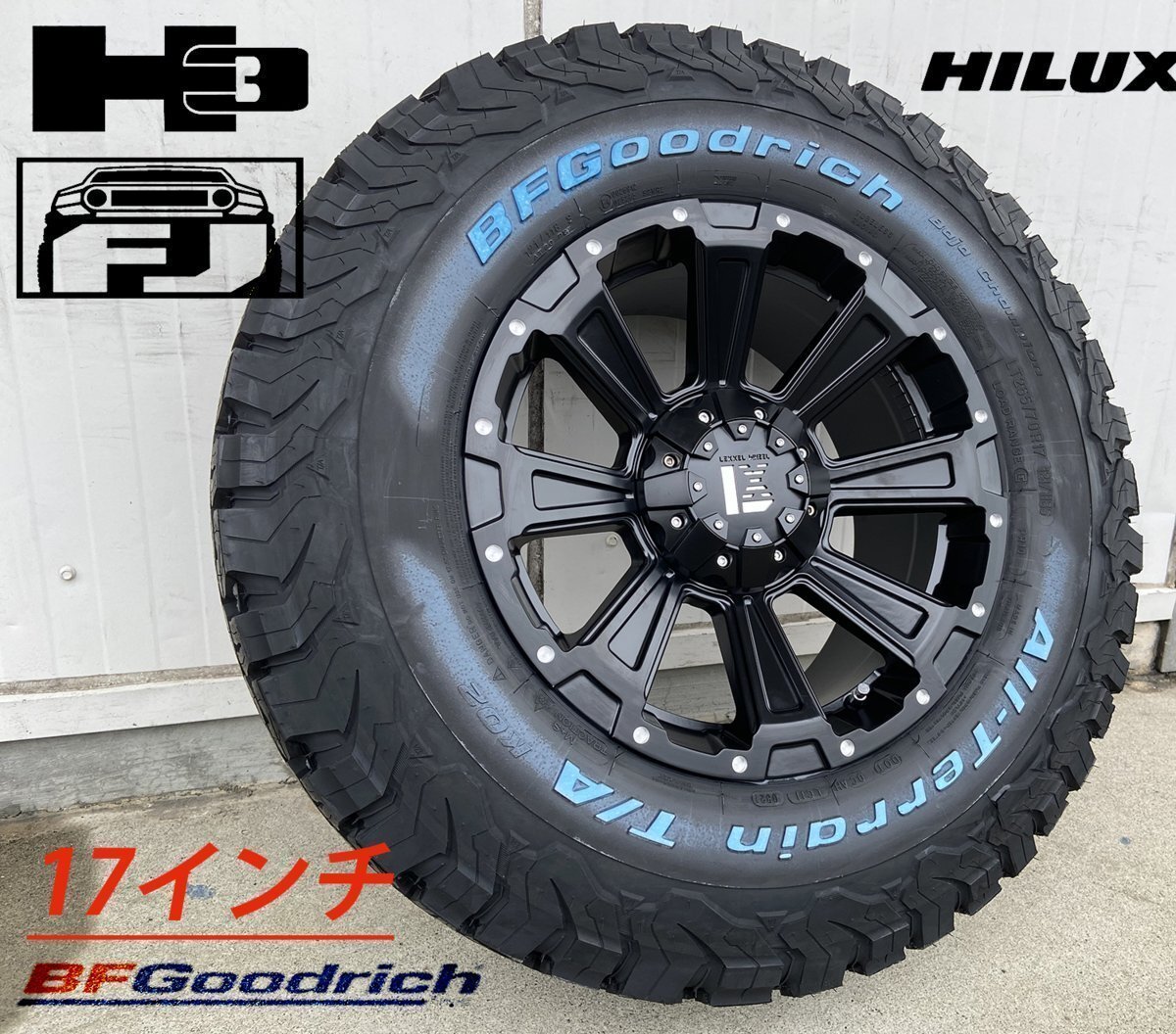 LEXXEL【DeathRock】ハイラックス サーフ FJ プラド H3 17インチ BF グッドリッチ オールテレーン 265/65R17.265/70R17.285/70R17拍卖
