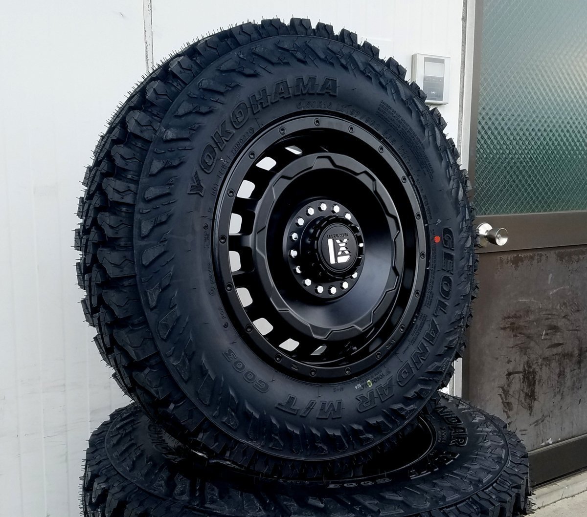 デリカ D5 エクストレイル RAV4 クロスロード ヨコハマ ジオランダー MT G003 225/75R16 タイヤホイールセット 16インチ マッドタイヤ拍卖