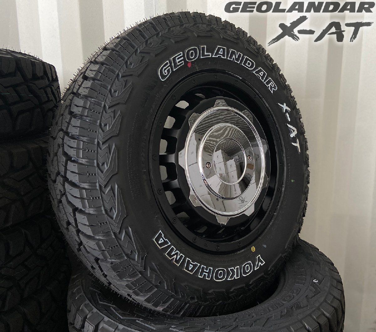 ヨコハマ ジオランダーX-AT 235/70R16 ホワイトレター アウトランダー エクストレイル CX5 CX8 16インチ SwaGGer Old style タイヤホイール拍卖