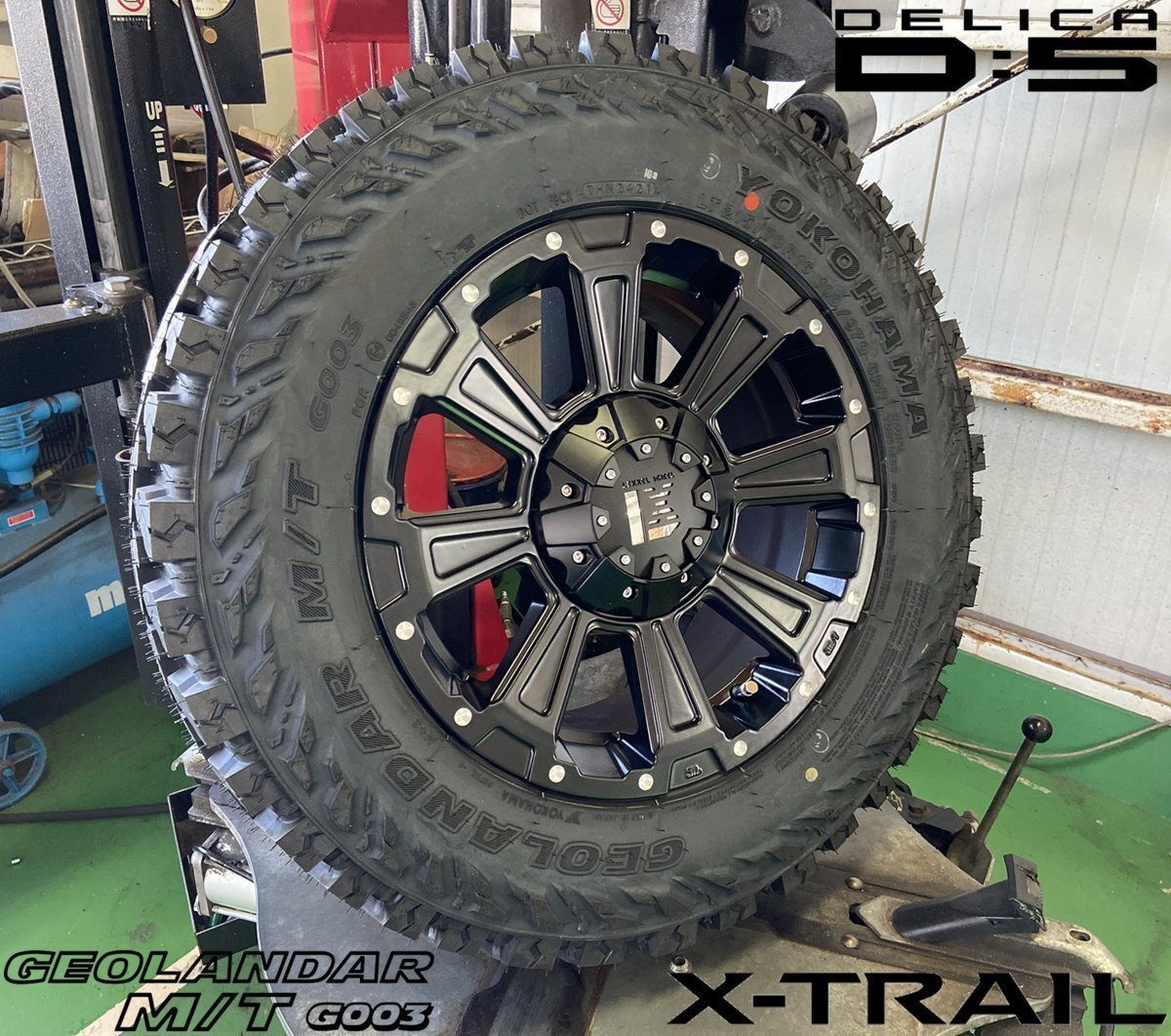 デリカD5 X-TRAIL LEXXEL DeathRock ヨコハマ ジオランダー MT G003 215/70R16 タイヤホイール16インチ 新品4本セット拍卖
