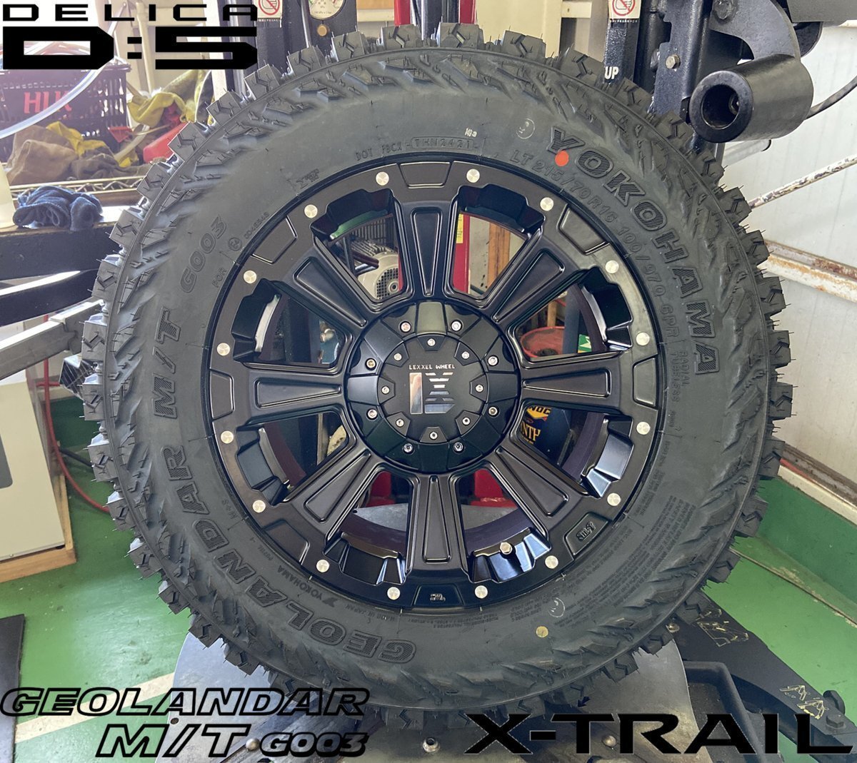エクストレイル ヨコハマ ジオランダー MT G003 215/70R16 225/70R16 225/75R16 新品 タイヤホイール 4本セット 16インチ LEXXEL DeathRock拍卖