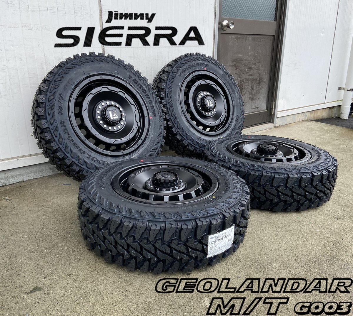 ジムニー シエラ LEXXEL SwaGGer ヨコハマ ジオランダー MT G003 215/70R16 タイヤホイールセット 16インチ マッドタイヤ拍卖