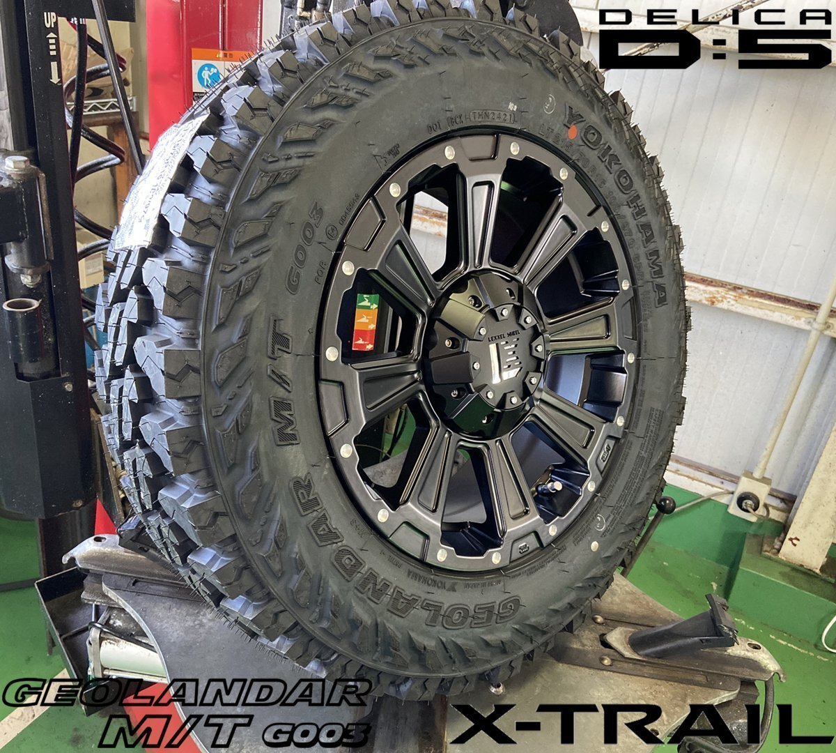 デリカD5 X-TRAIL RAV4 LEXXEL DeathRock ヨコハマ ジオランダー MT G003 225/75R16 タイヤホイール16インチ 新品4本セット拍卖