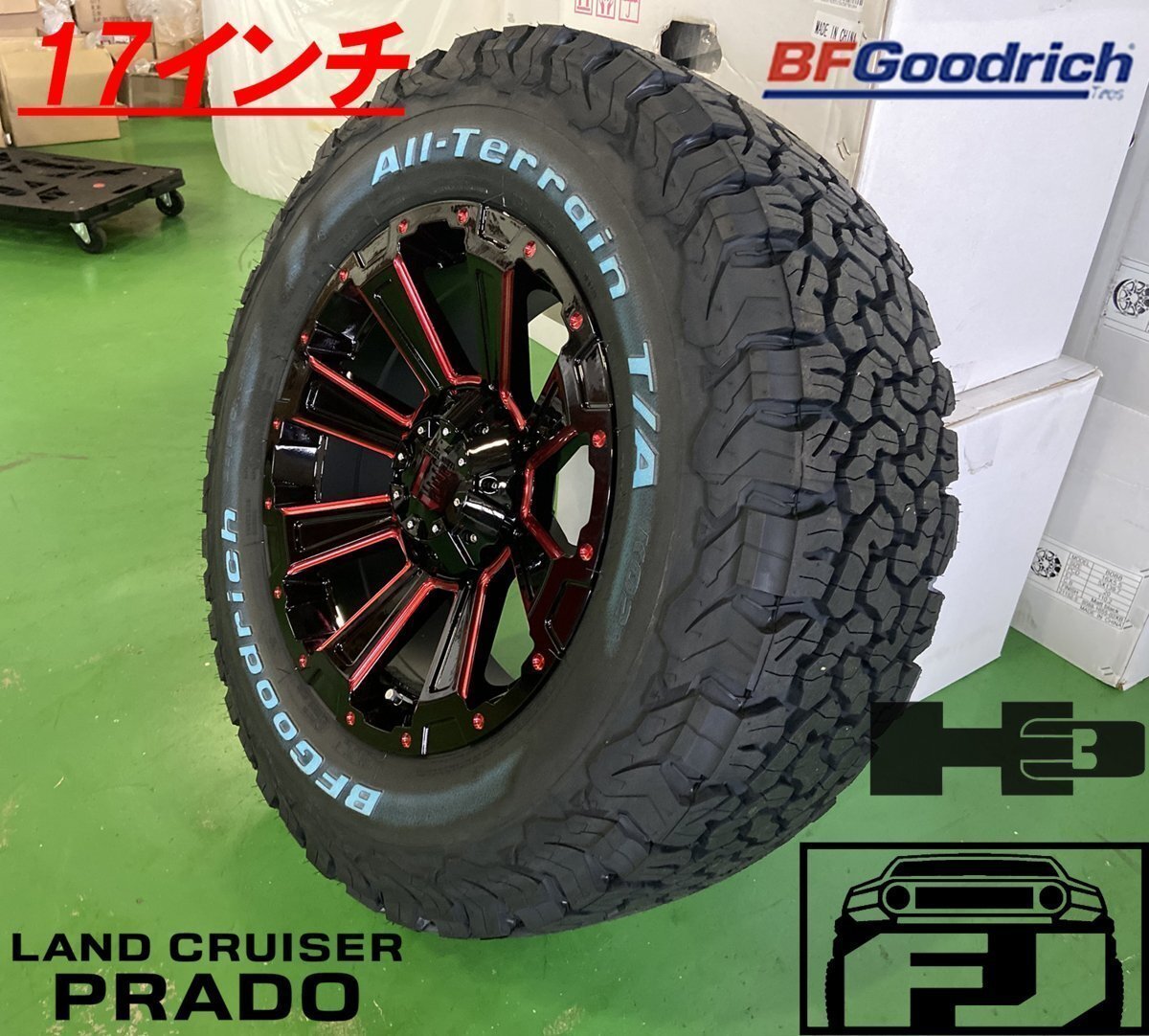 BF グッドリッチ オールテレーン KO2 265/65R17 265/70R17 285/70R17 プラド ハイラックスサーフ FJ タイヤホイール 17インチ DeathRock拍卖