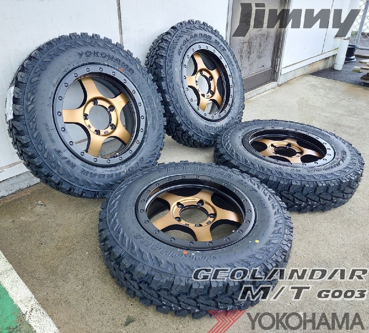 JB64 JB23 ジムニー専用 YOKOHAMA ジオランダー MT G003 175/80R16 185/85R16 195R16 6.50R16 7.00R16 16インチ タイヤホイールセット拍卖
